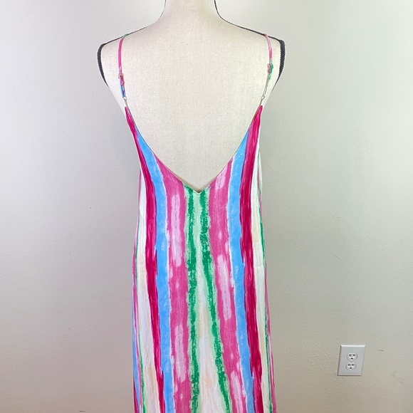 Lulu's Brushstroke of Luck Pink Multi Stripe Dress - Picture 4 of 7